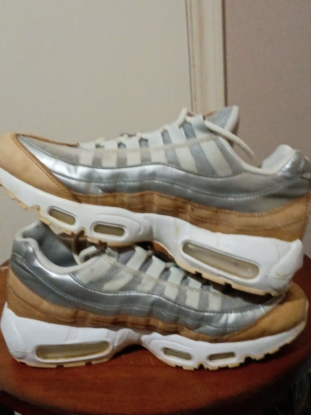 Nike Air Max 95 Se Prm Pure Platinum Silver Women's Shoes AH8697-002 Size 8 - Picture 12 of 13